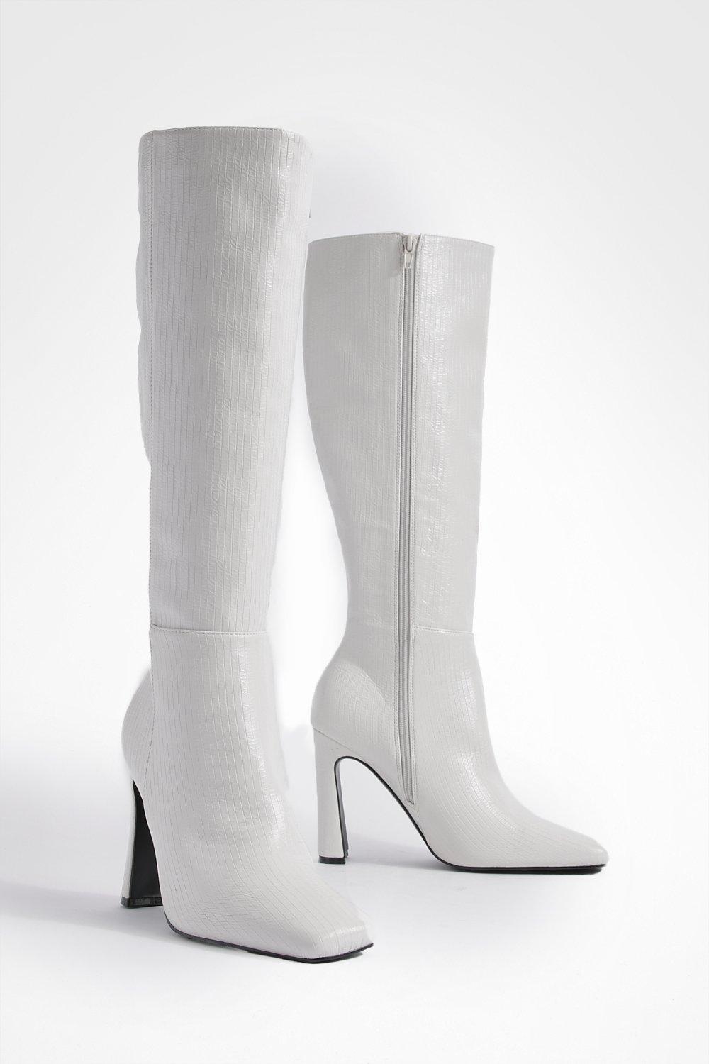 Light grey shop knee high boots